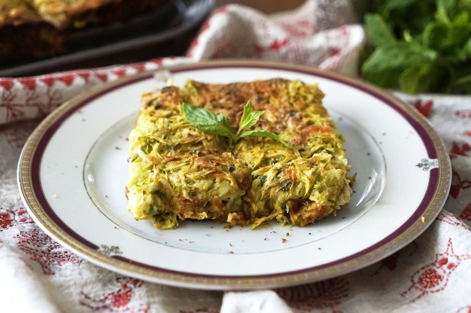 Prepared Without Frying: Baked Zucchini Pancakes